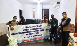Peduli Sosial, Perwira Karier TNI AU 2007 Bantu Korban Banjir Bandang Kota Malang
